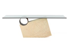 Medes Dining Table Yellow Marble & Iron Modern Design Luxury Furniture in Stock