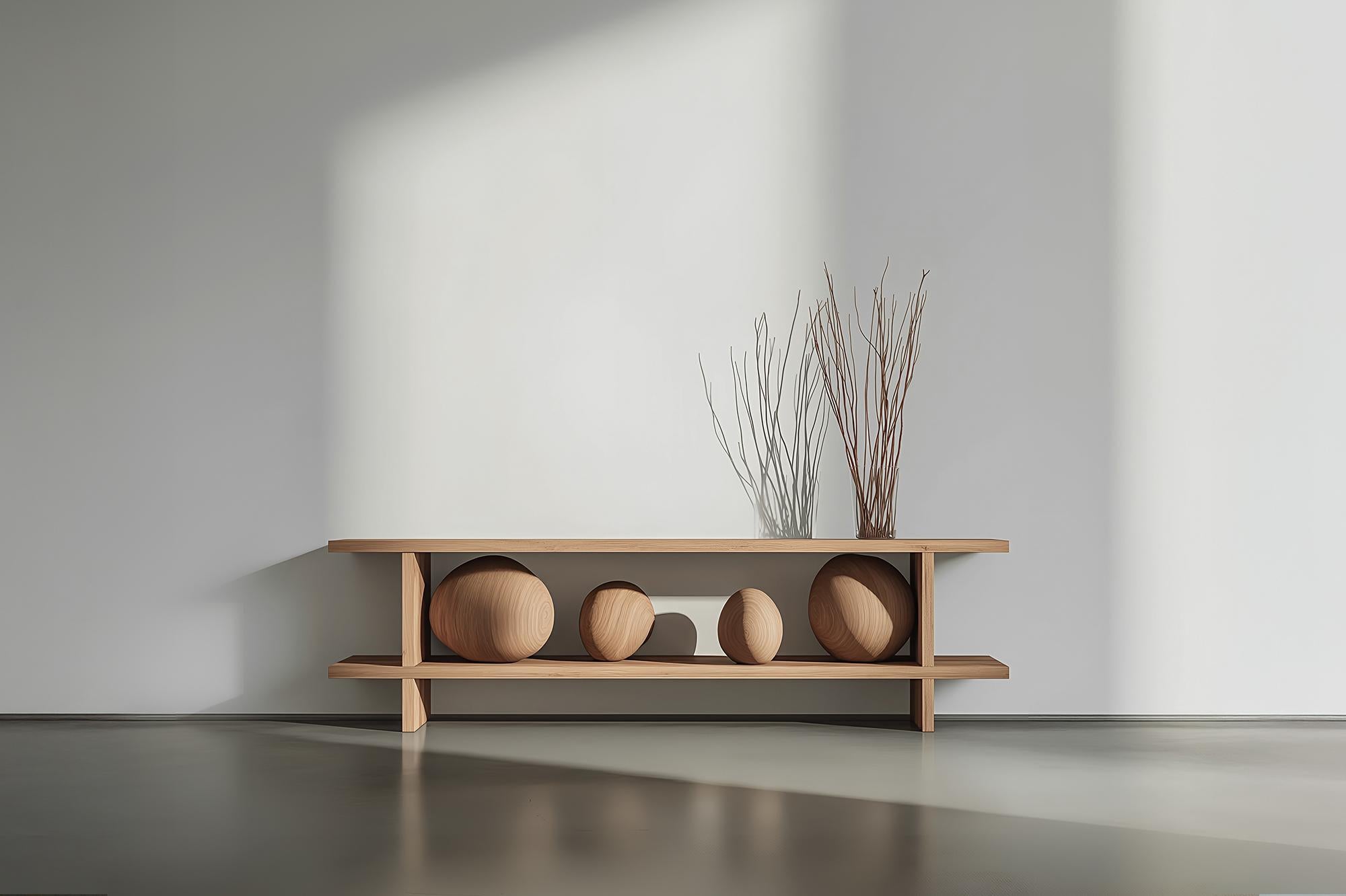 Medienkonsole Sereno No41, Minimalistische Möbel aus Massivholz von Joel Escalona (Moderne der Mitte des Jahrhunderts) im Angebot