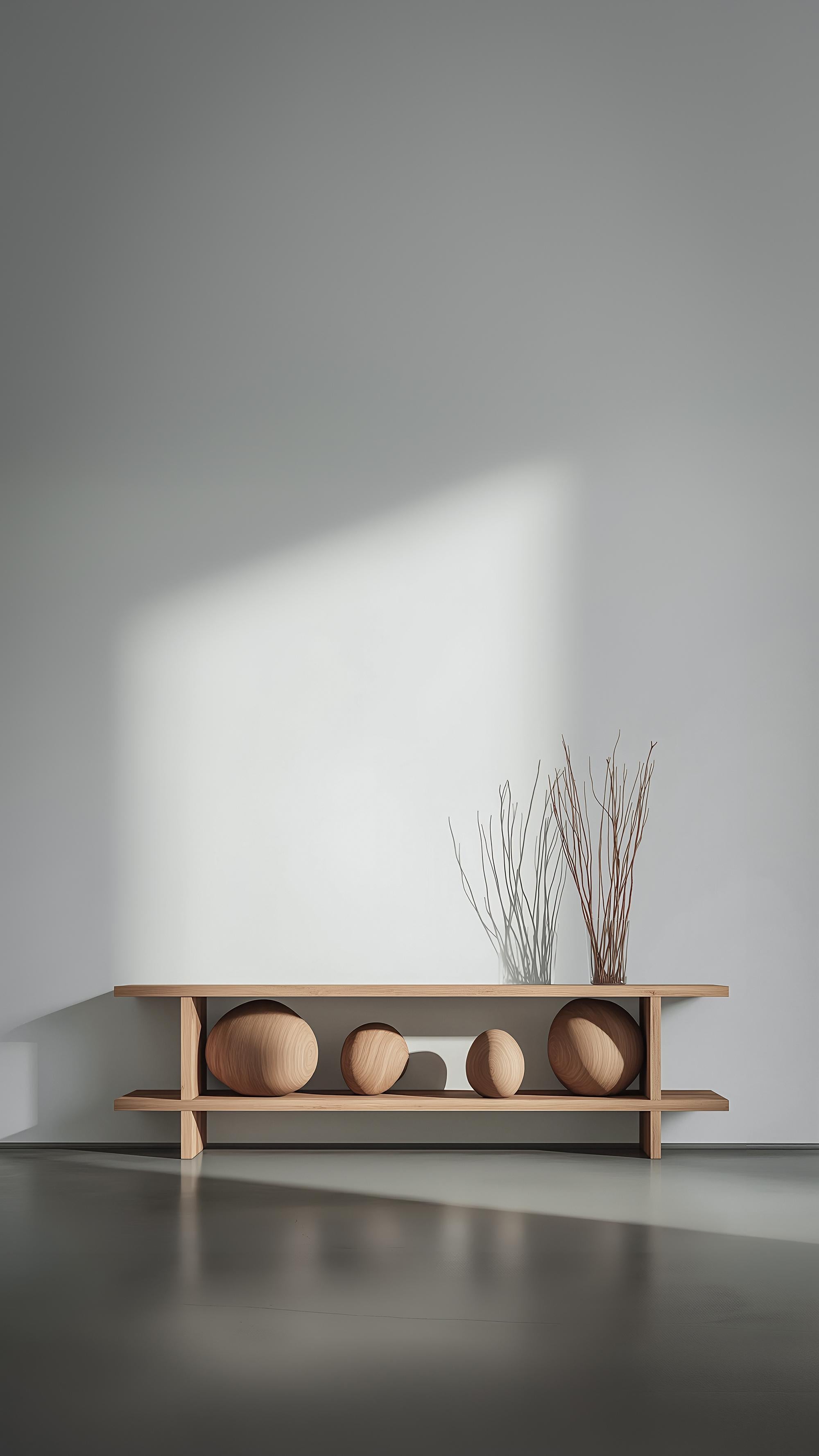 Medienkonsole Sereno No41, Minimalistische Möbel aus Massivholz von Joel Escalona (Mexikanisch) im Angebot