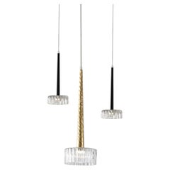 Lámpara de araña de niveles de metal mixto mediana