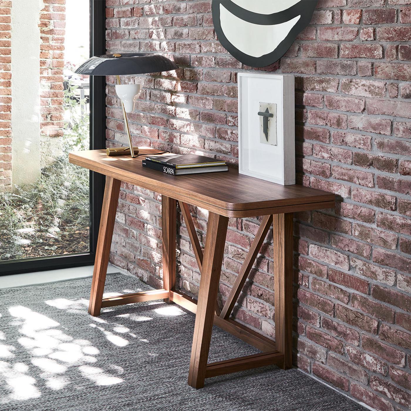 Hand-Crafted Mediator Folding Console Table For Sale
