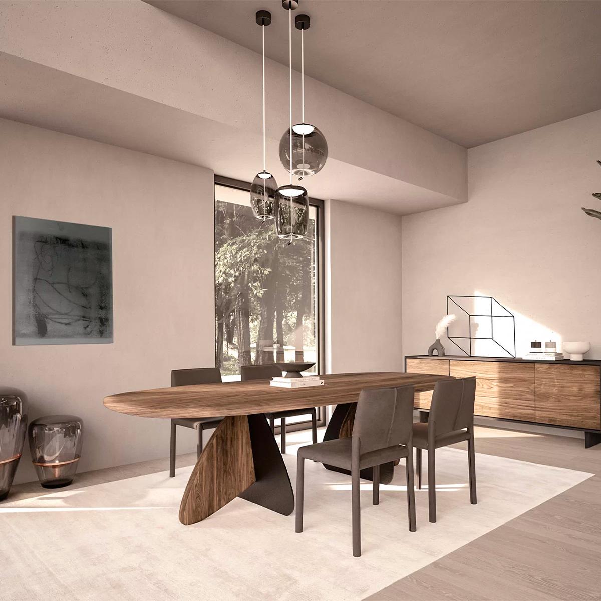 Table à manger en noyer Mediator en vente 3