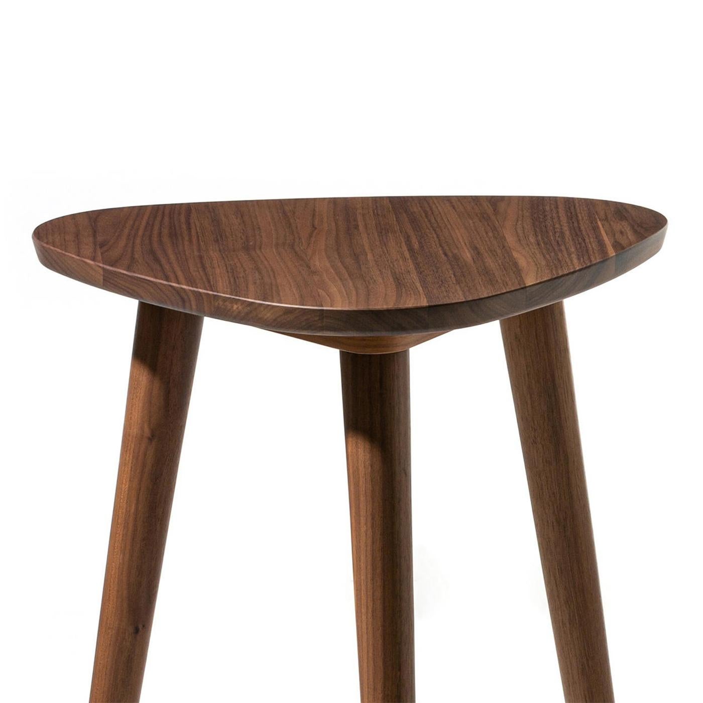 Side table Mediator walnut all in solid 
walnut wood, side table with 3 feet.