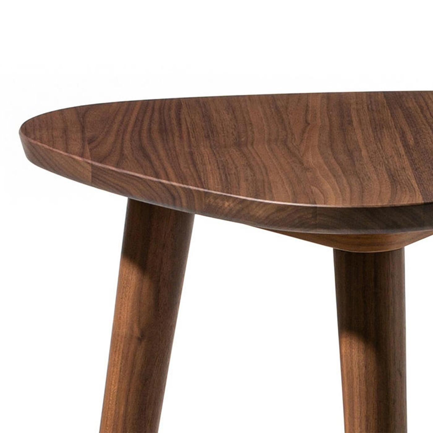 Hand-Crafted Mediator Walnut Side Table For Sale