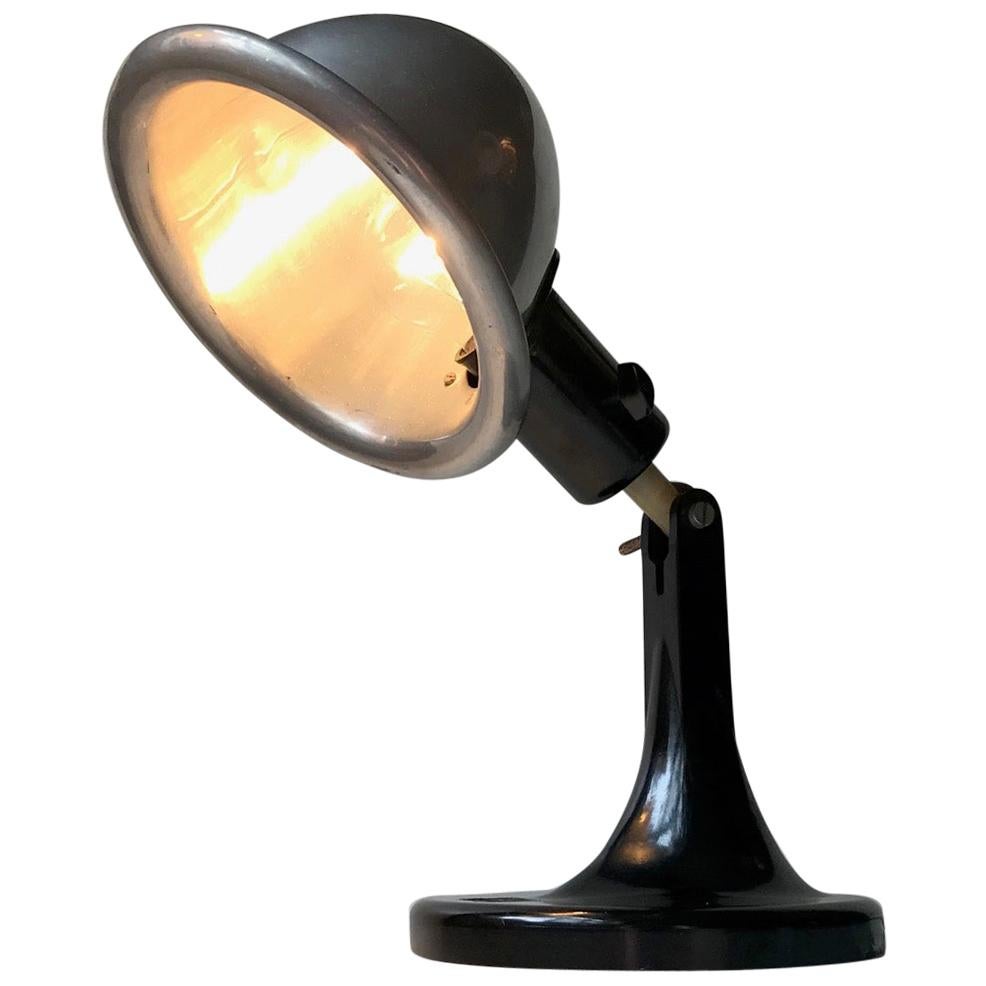 Medical DDR Table Lamp in Bakelite and Aluminium, circa 1940