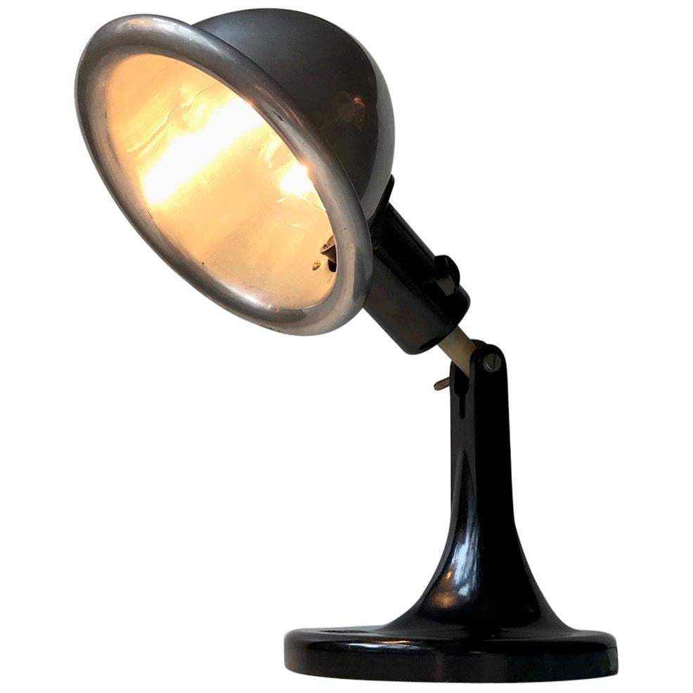 Medical DDR Table Lamp in Bakelite and Aluminium, circa 1940 For Sale