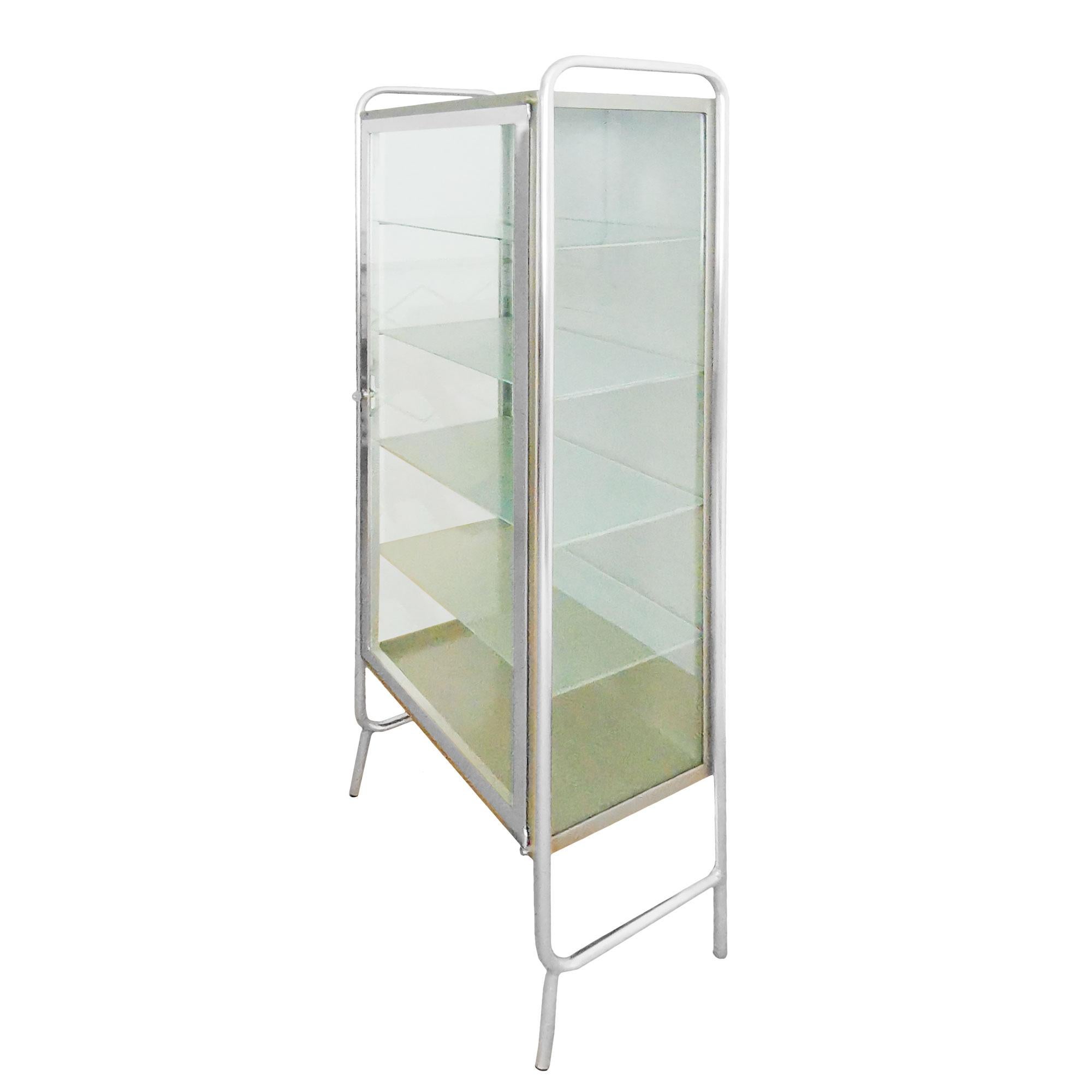 italien Vitrine médicale en acier moderne du milieu du siècle dernier, Italie, 1945-50 en vente