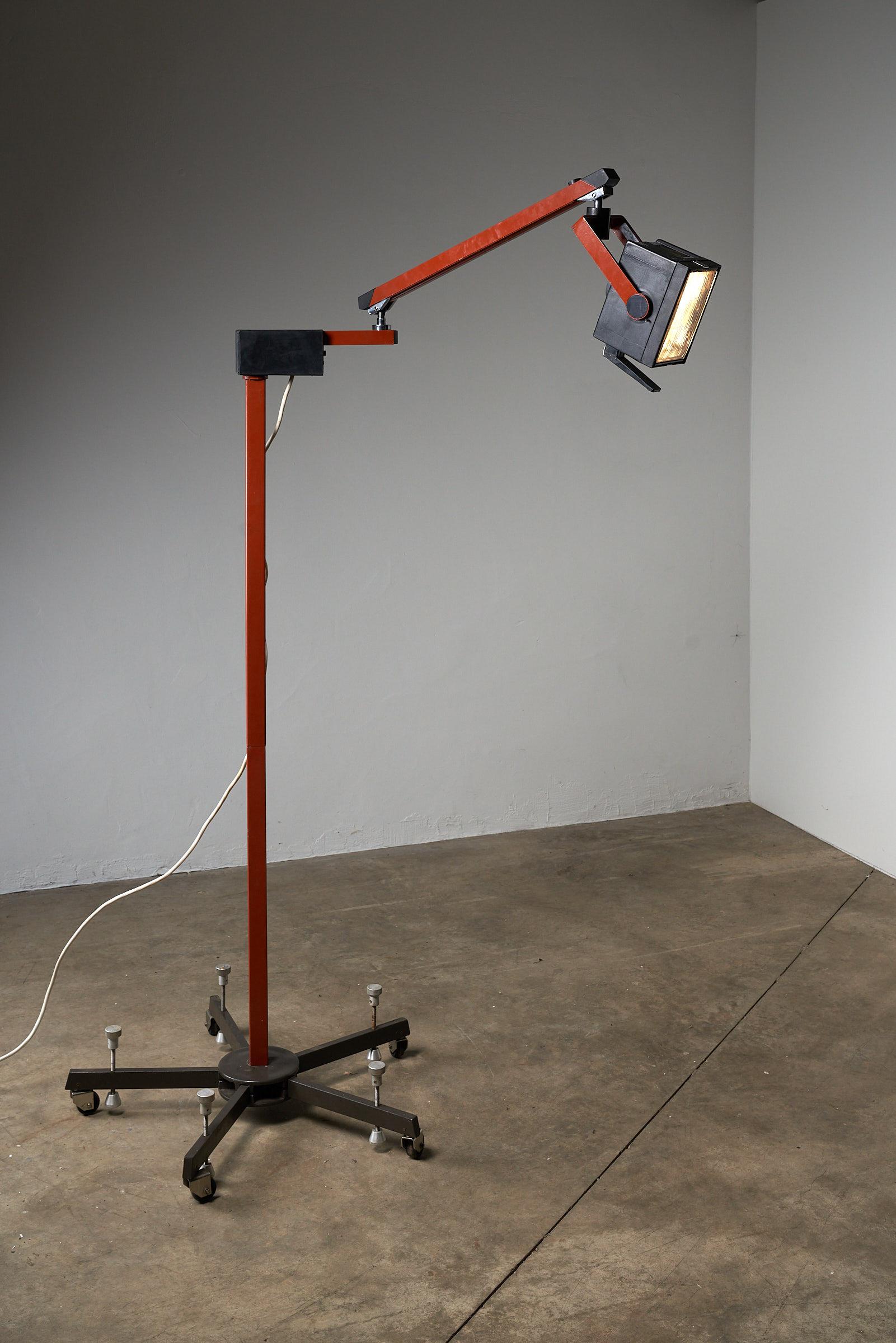 Hand-Crafted Medical Industrial Floor Lamp 1960 For Sale