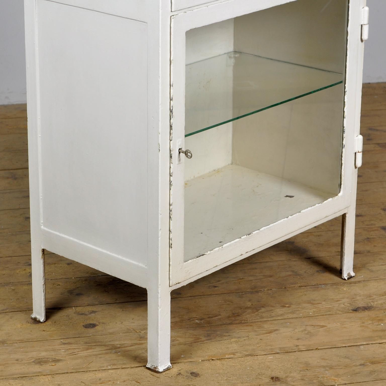 Medical Iron and Glass Cabinet, 1930s 2