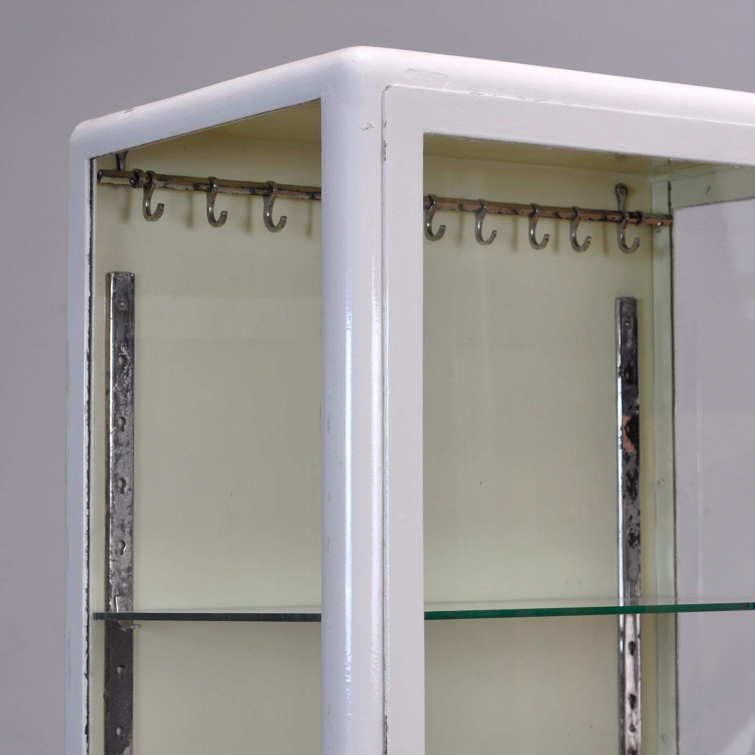 Medical Iron And Glass Cabinet, 1940s 1