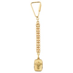 Medical Key Chain Holder 18 Karat Yellow Gold
