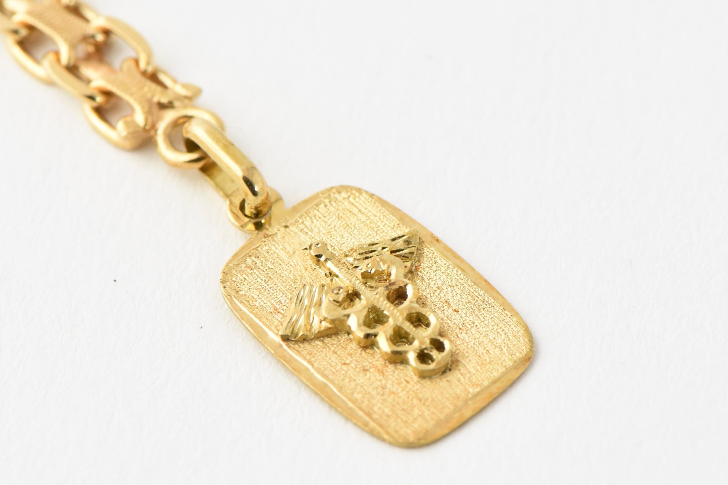 18k gold keychain