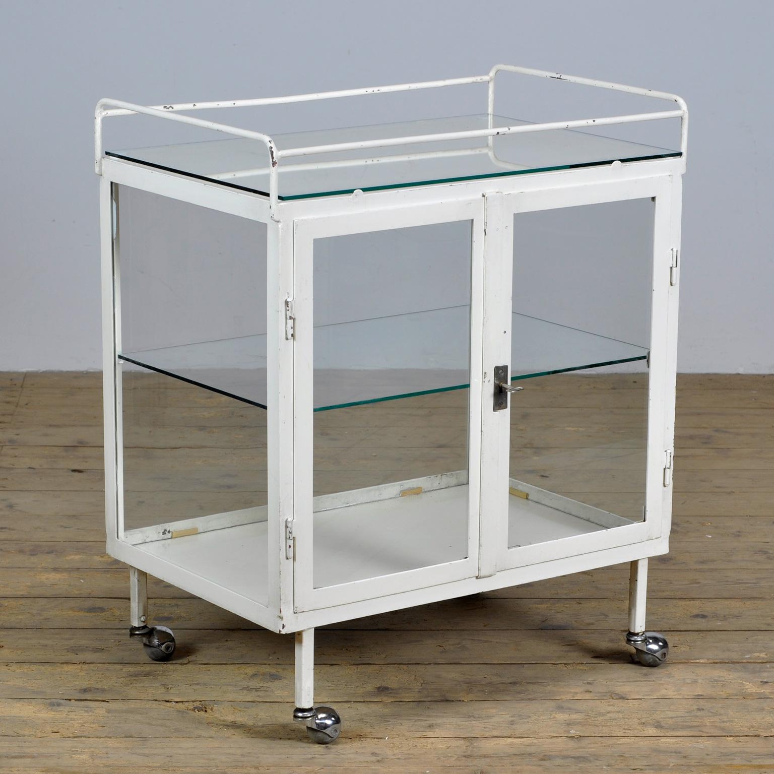 Industrial Medical Showcase / Trolley, 1940s For Sale