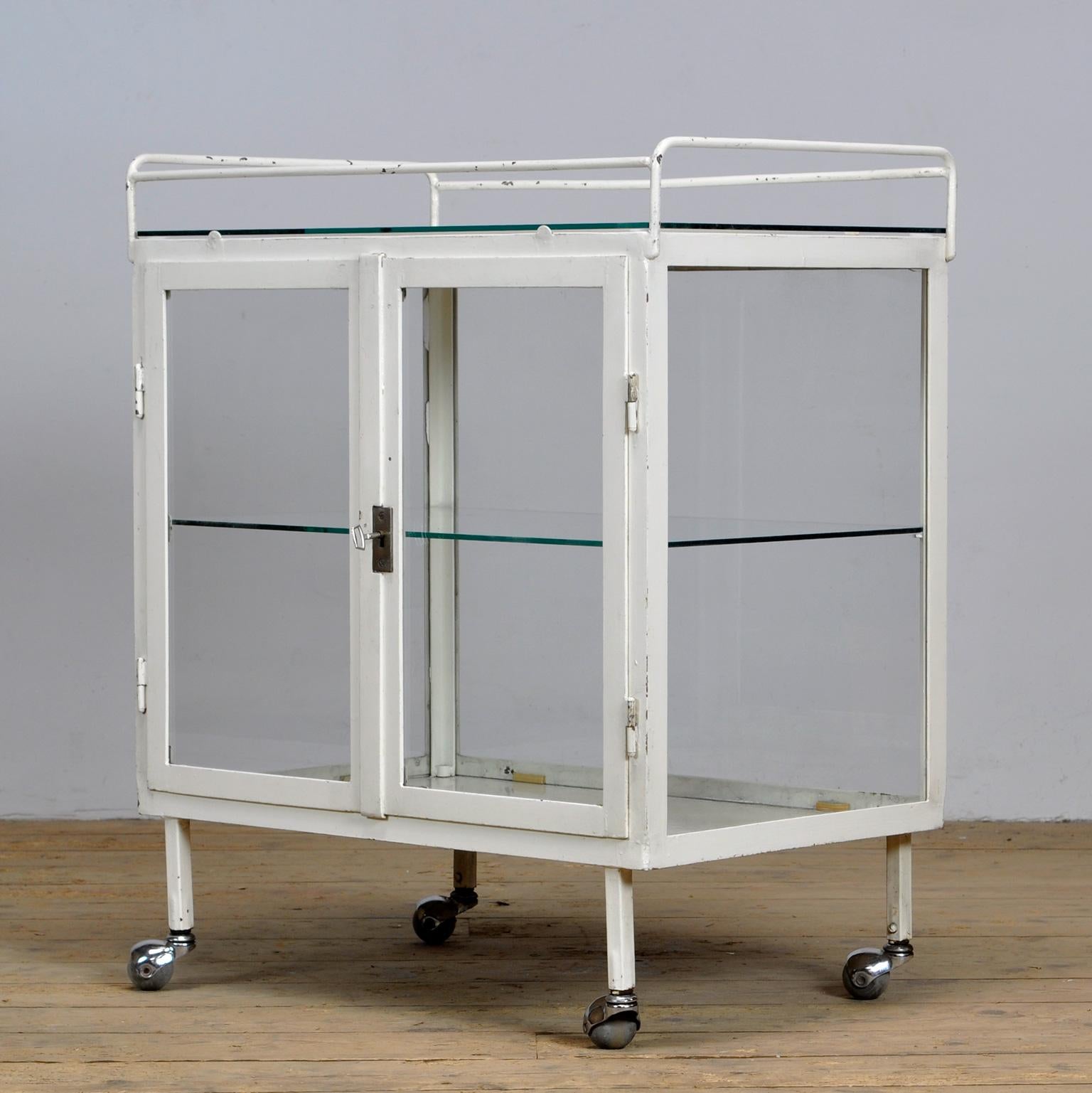 Mid-20th Century Medical Showcase / Trolley, 1940s For Sale