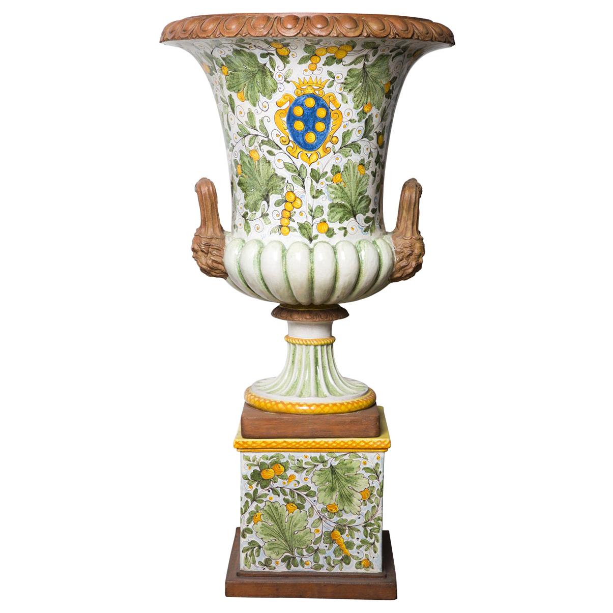 Medici Large Ceramic Vase by Manetti e Masini