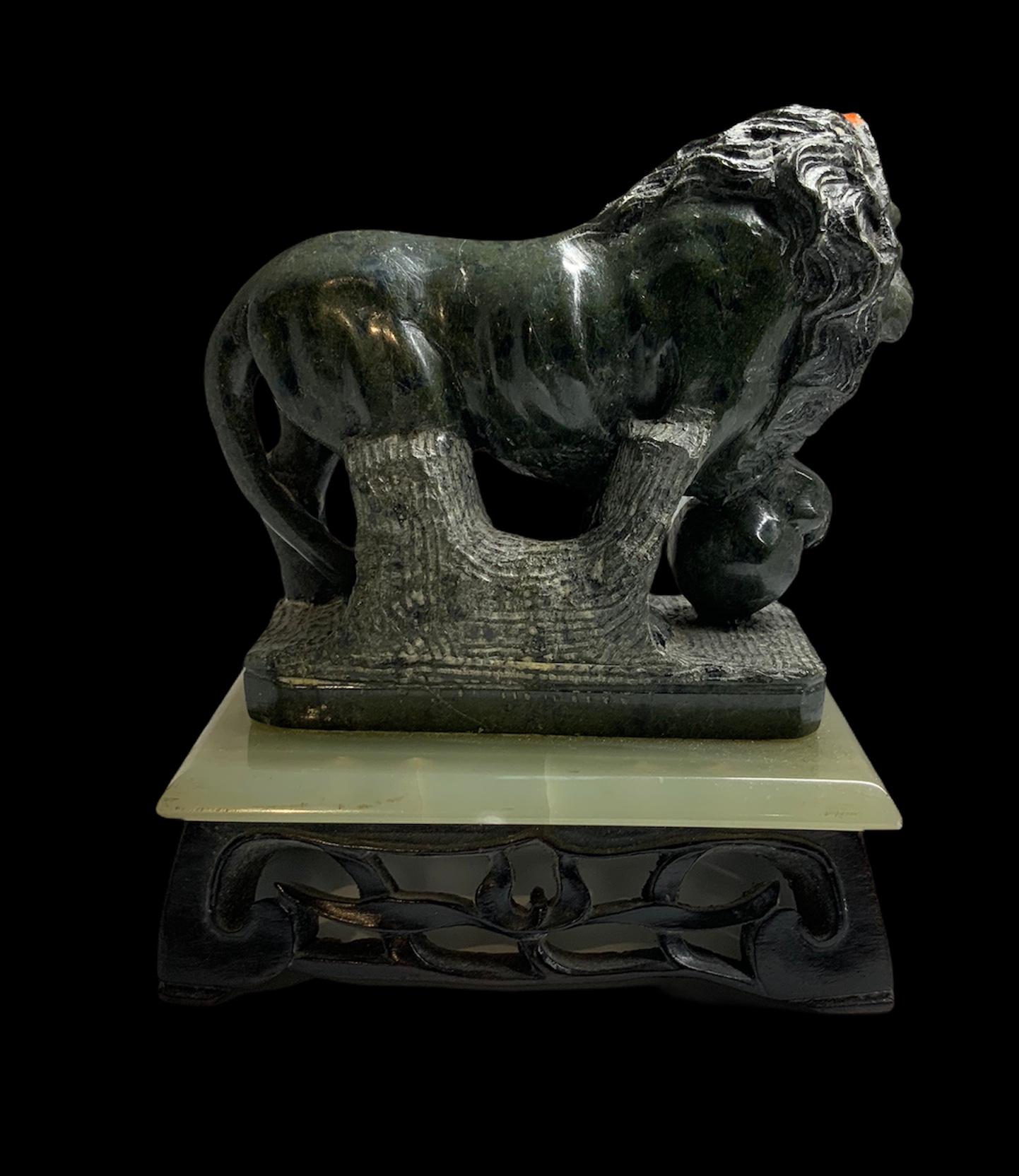 Carved Medici Lion Stone Sculpture After the Antique Ones in Florence