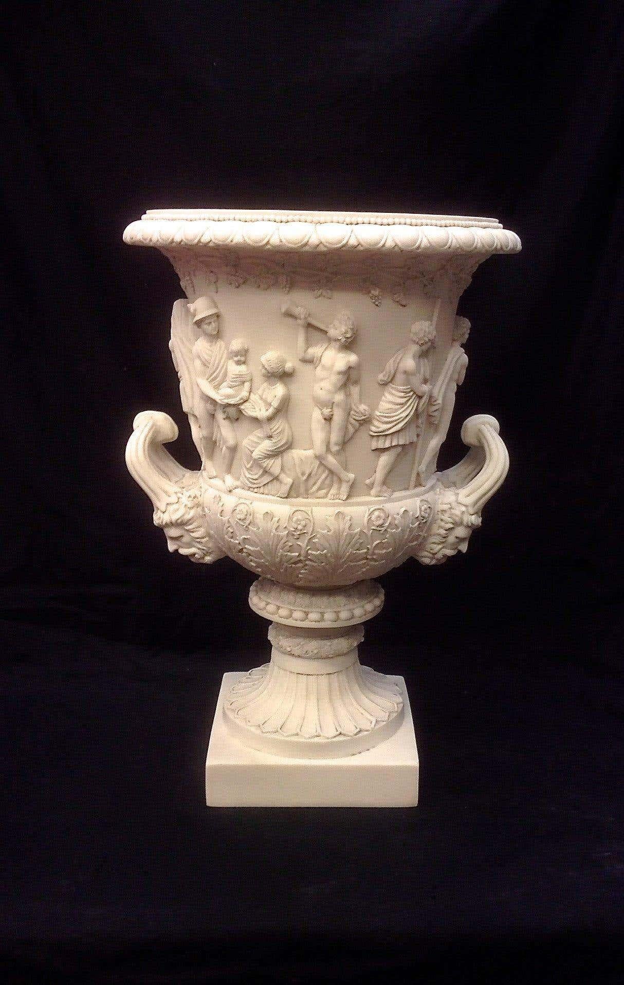 European Medici Marble Vase Large, 20th Century