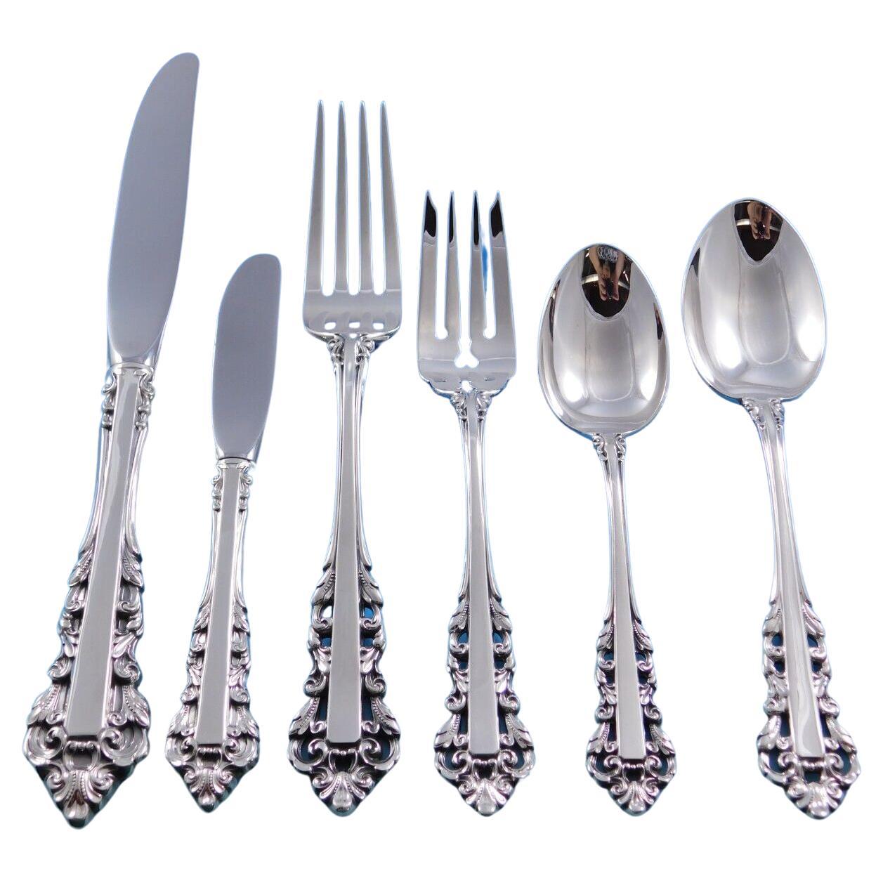 Medici New by Gorham Sterling Silver Flatware Set Service 72 Pieces Dinner Size For Sale