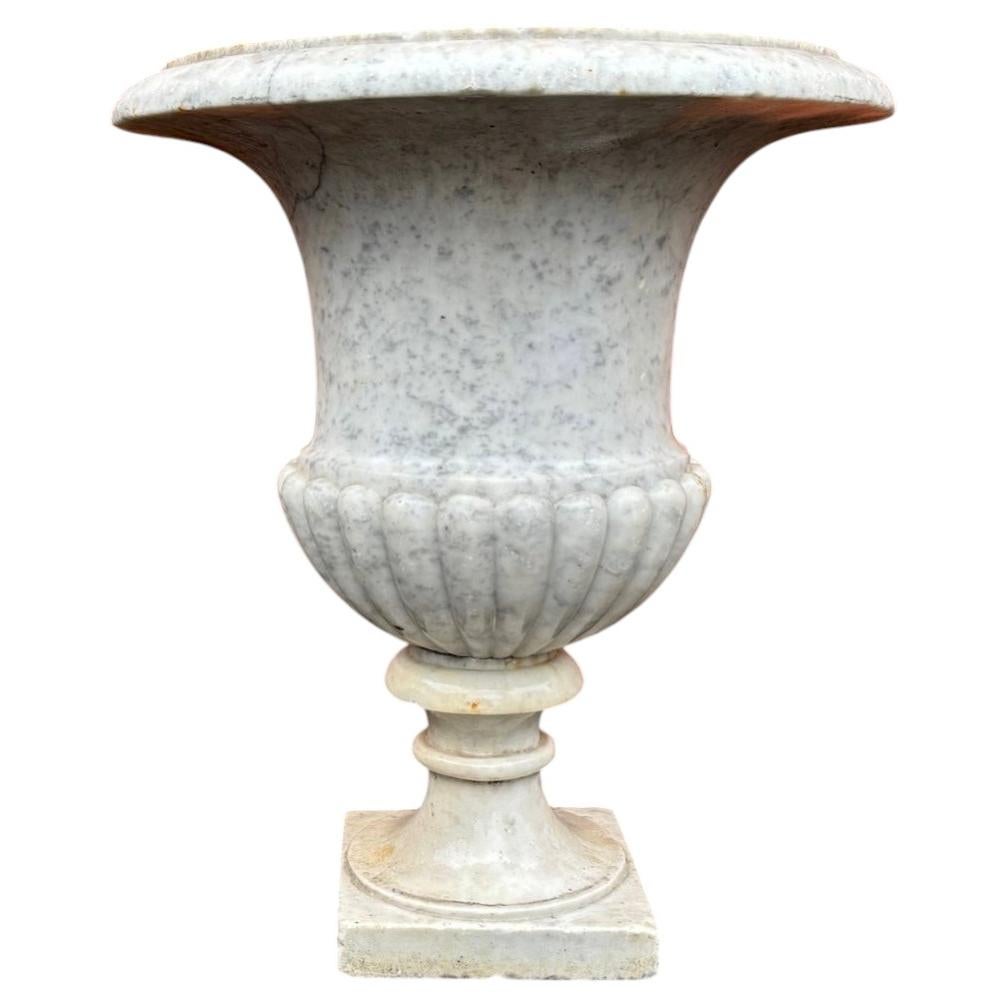 Medici-Style Large Marble Garden Urn