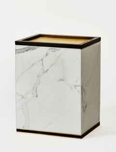 Medici Table in Brass, Oak, and Marble by Cam Crockford