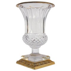 Medici Vase in Cut Crystal and Gilt Bronze, 1950s
