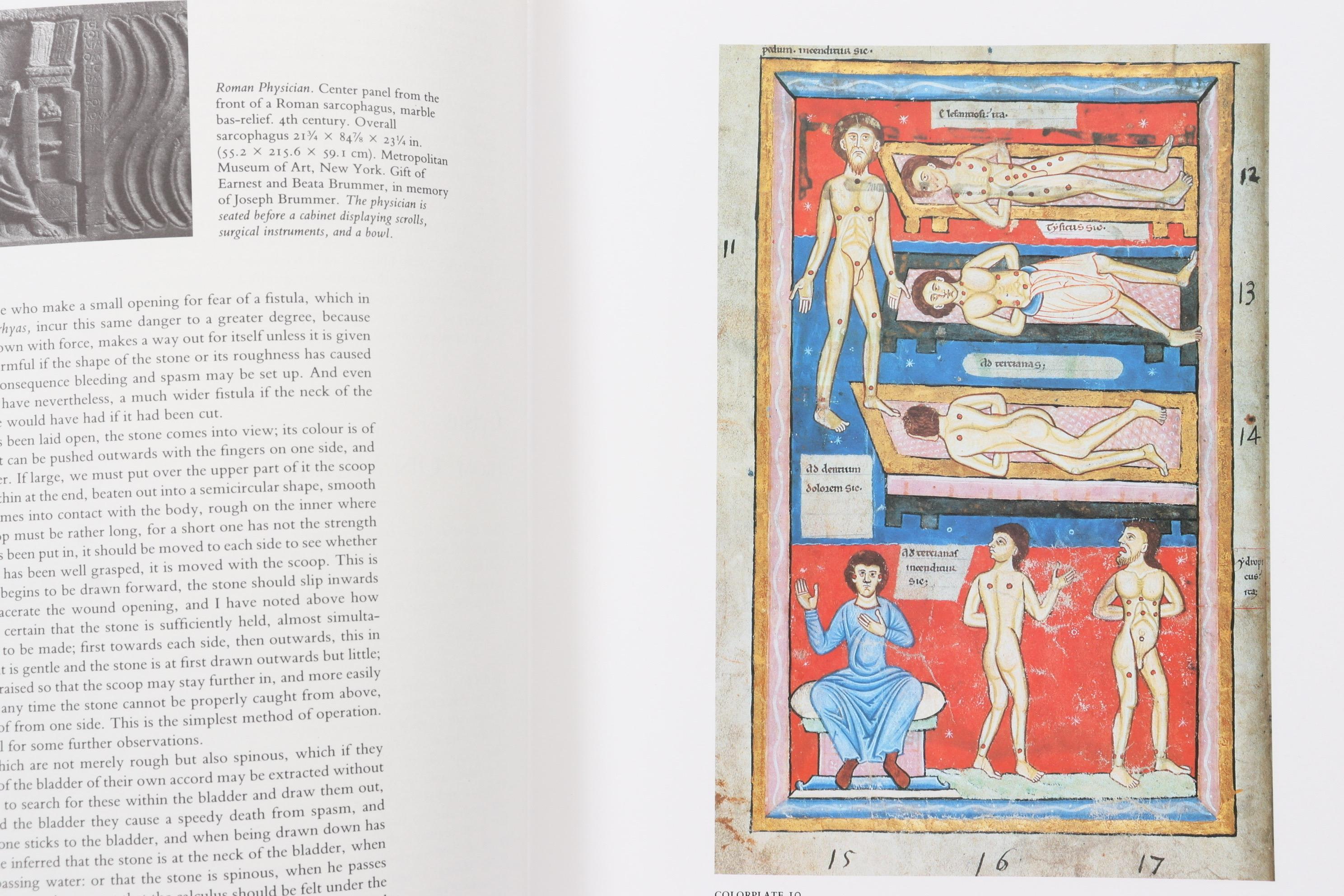 Medicine, a Treasury of Art and Literature. Edited by Ann G. Carmichael and Richard M. Ratzan. Published by Beaux Arts Editions in 1991. Hardcover book with dustjacket. 235 illustrations, 145 in full color, 376 pages.