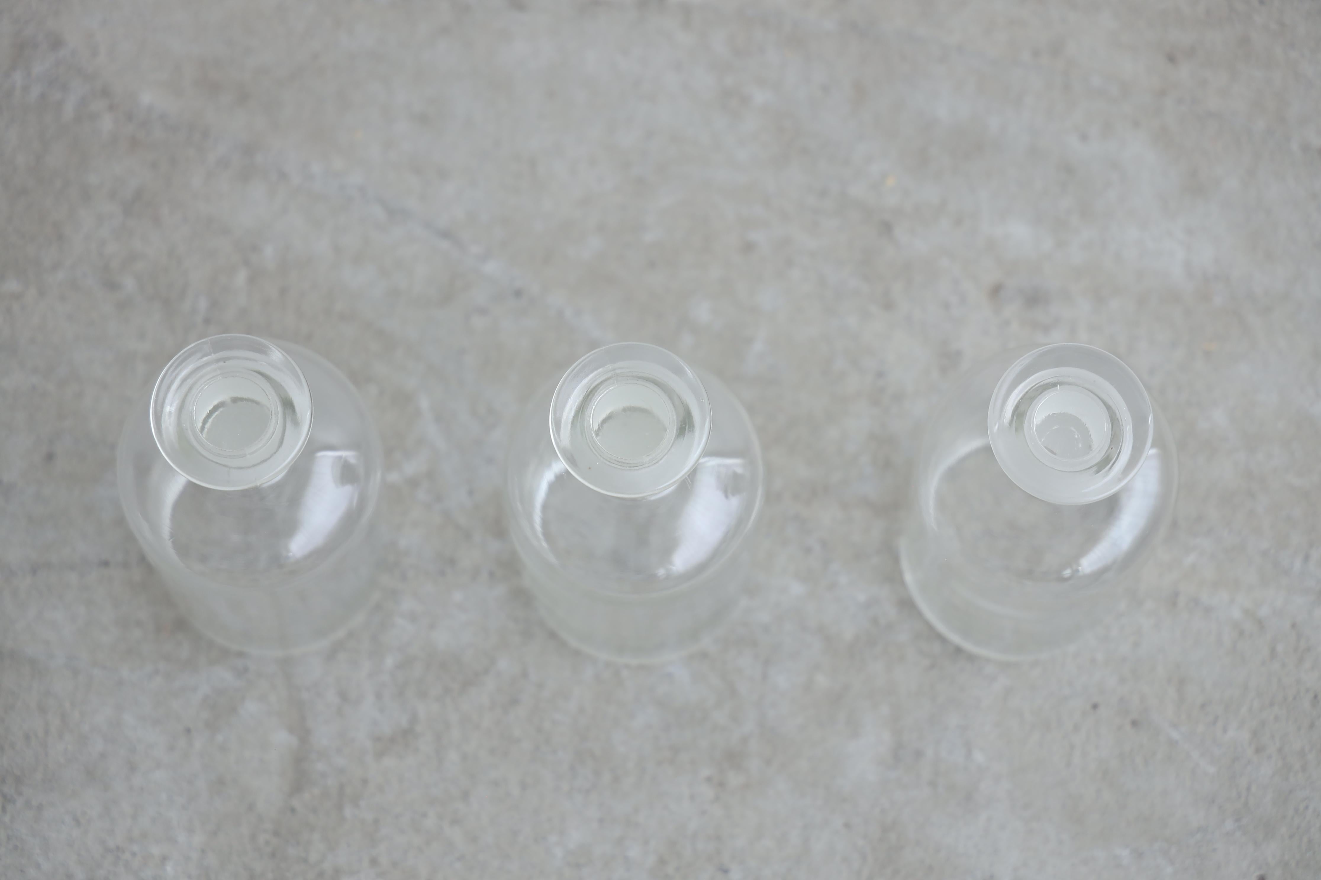 Showa Medicine Bottle, Glass Container, Japanese antique For Sale