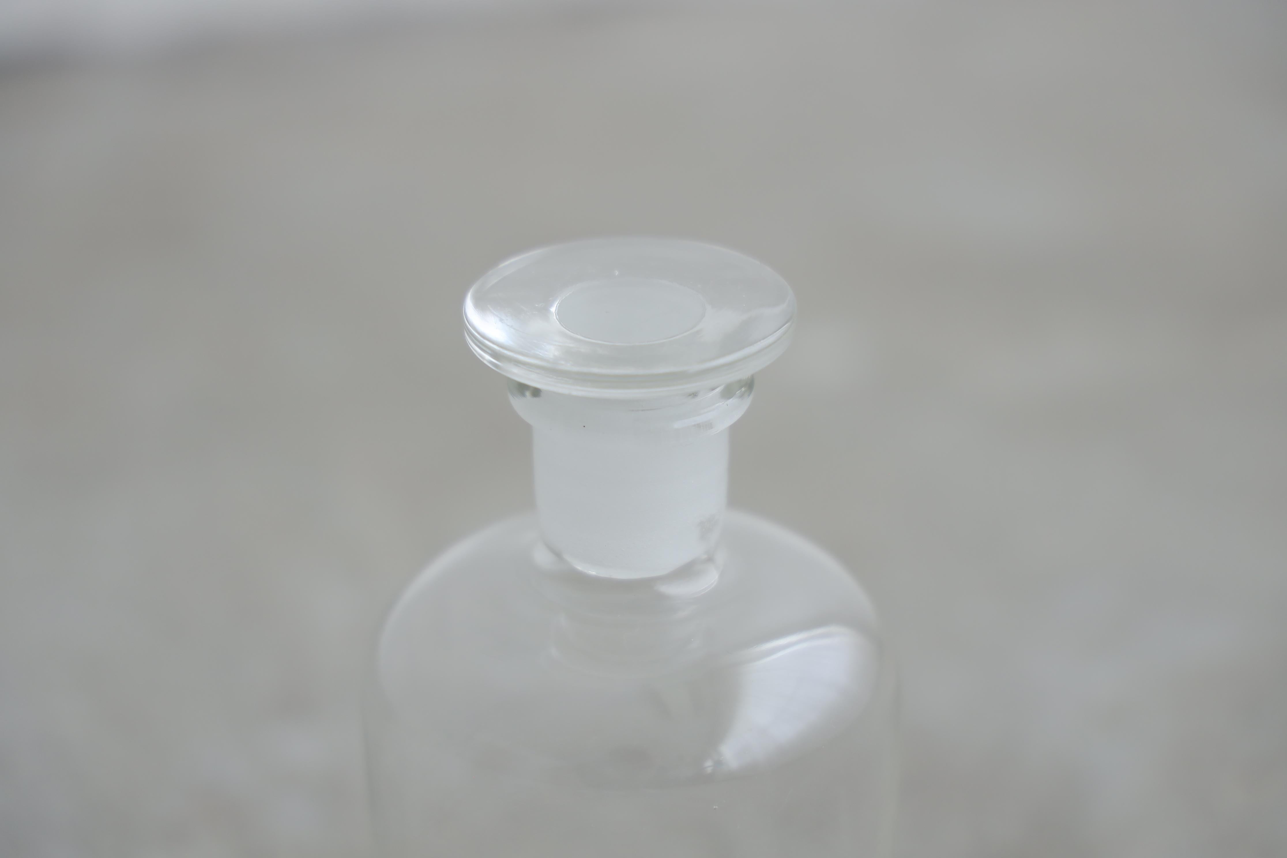 20th Century Medicine Bottle, Glass Container, Japanese antique For Sale
