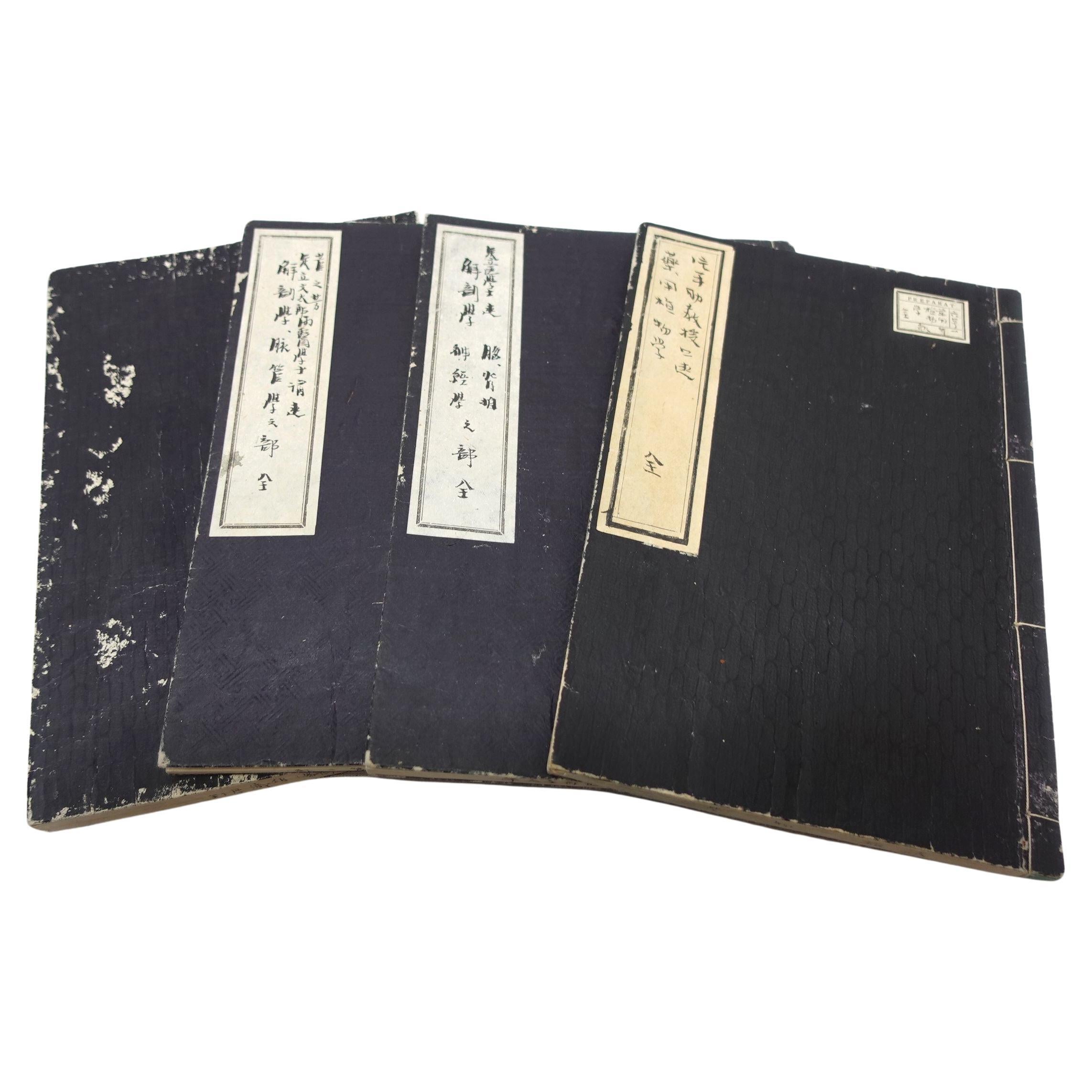 Description
[MEDICINE -- MANUSCRIPT]. Collection of lecture notebooks from courses taken in anatomy, materia medica, and other medical subjects at the Kyoto Imperial University. [Kyoto, 1900].

4 volumes, 8vo (230 x 147mm). In Japanese. Written in