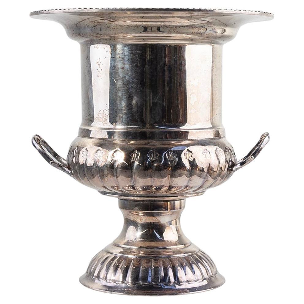 Medicis Vase Shaped Silver-Plated Champagne Cooler, France 1950s
