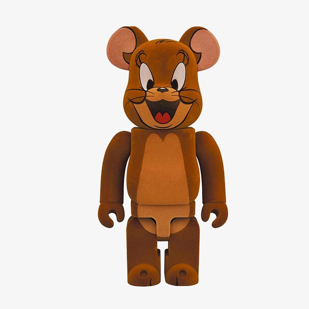 BEARBRICK 1000% Jerry Flocked (Tom And Jerry) - Sculpture by Medicom Toy