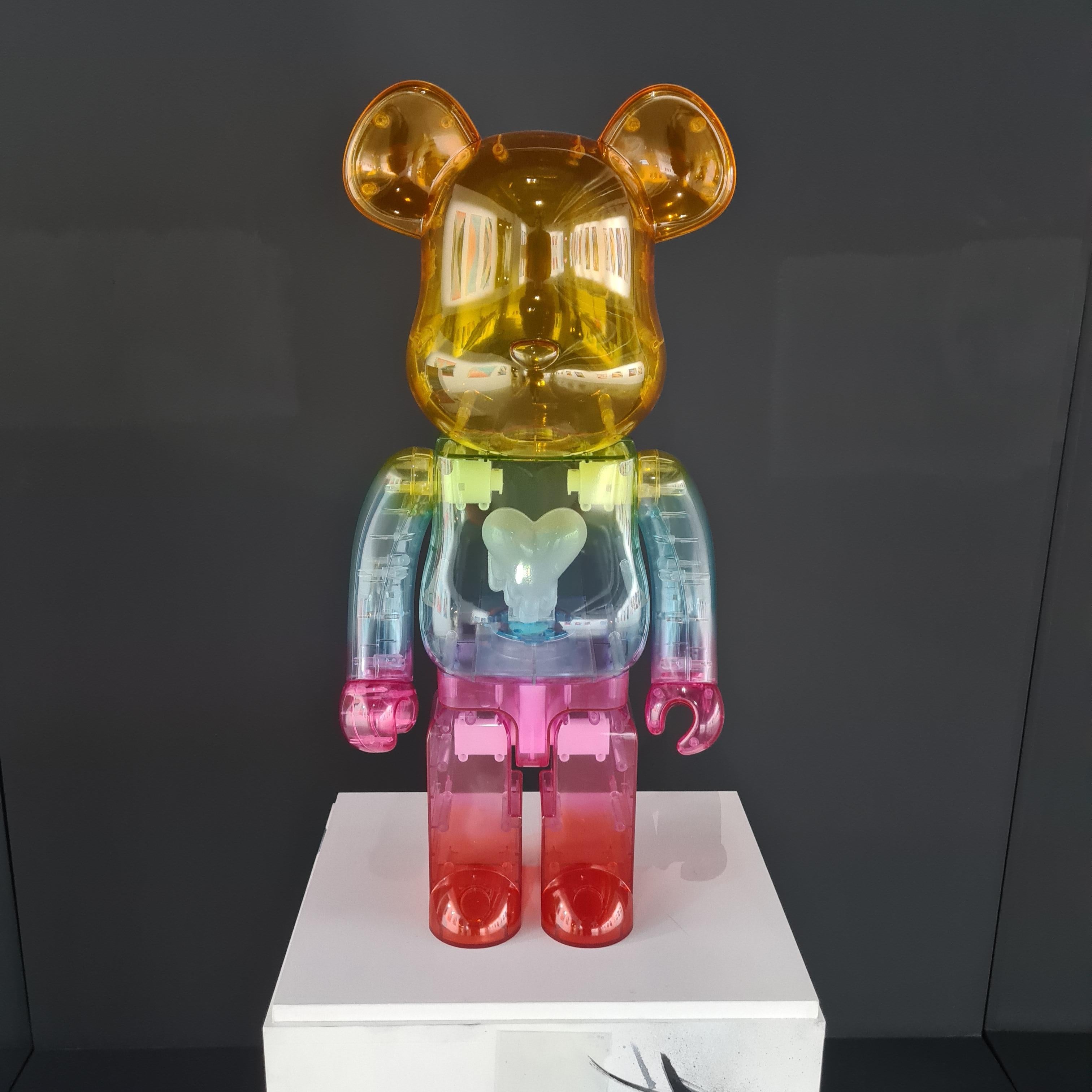 Bearbrick  Emotionally Unavailable Gradient Heart 1000% - Sculpture by Medicom Toy