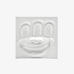 Three Eyed Smiling Face – White