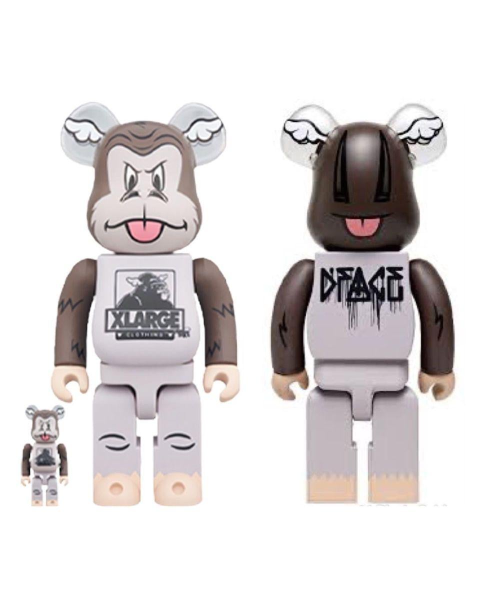 100%/400 % Bearbrick XLARGE X D*Face - Art urbain Sculpture par MEDICOM TOY