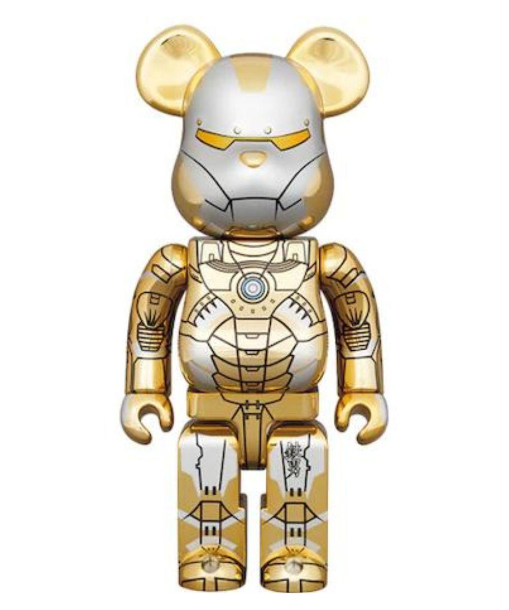 1000% Bearbrick x Sorayama Ironman Reverse - Sculpture by MEDICOM TOY