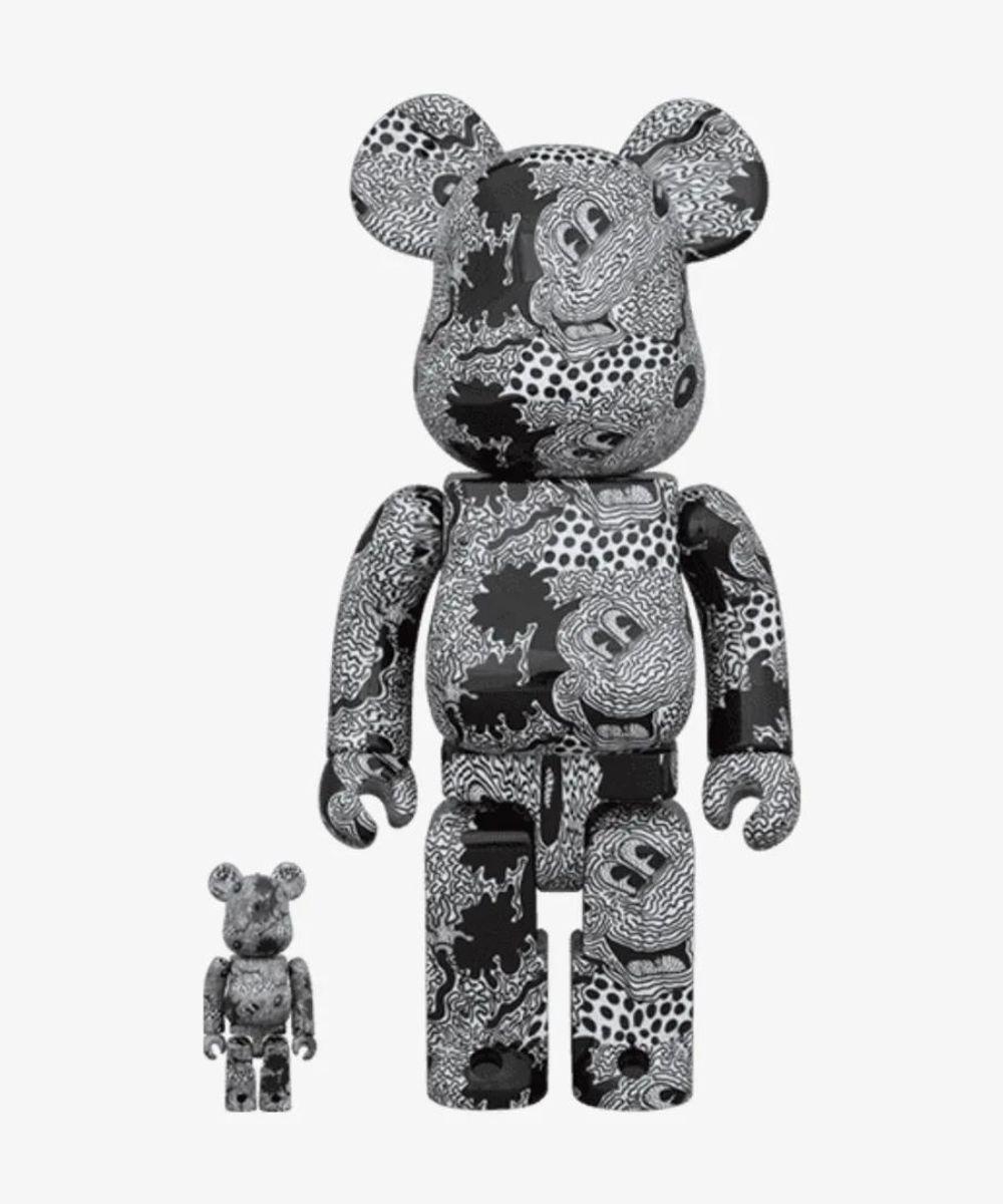 100%/400% Bearbrick Keith Haring X Mickey Mouse Disney, - Sculpture by  Medicom Toy