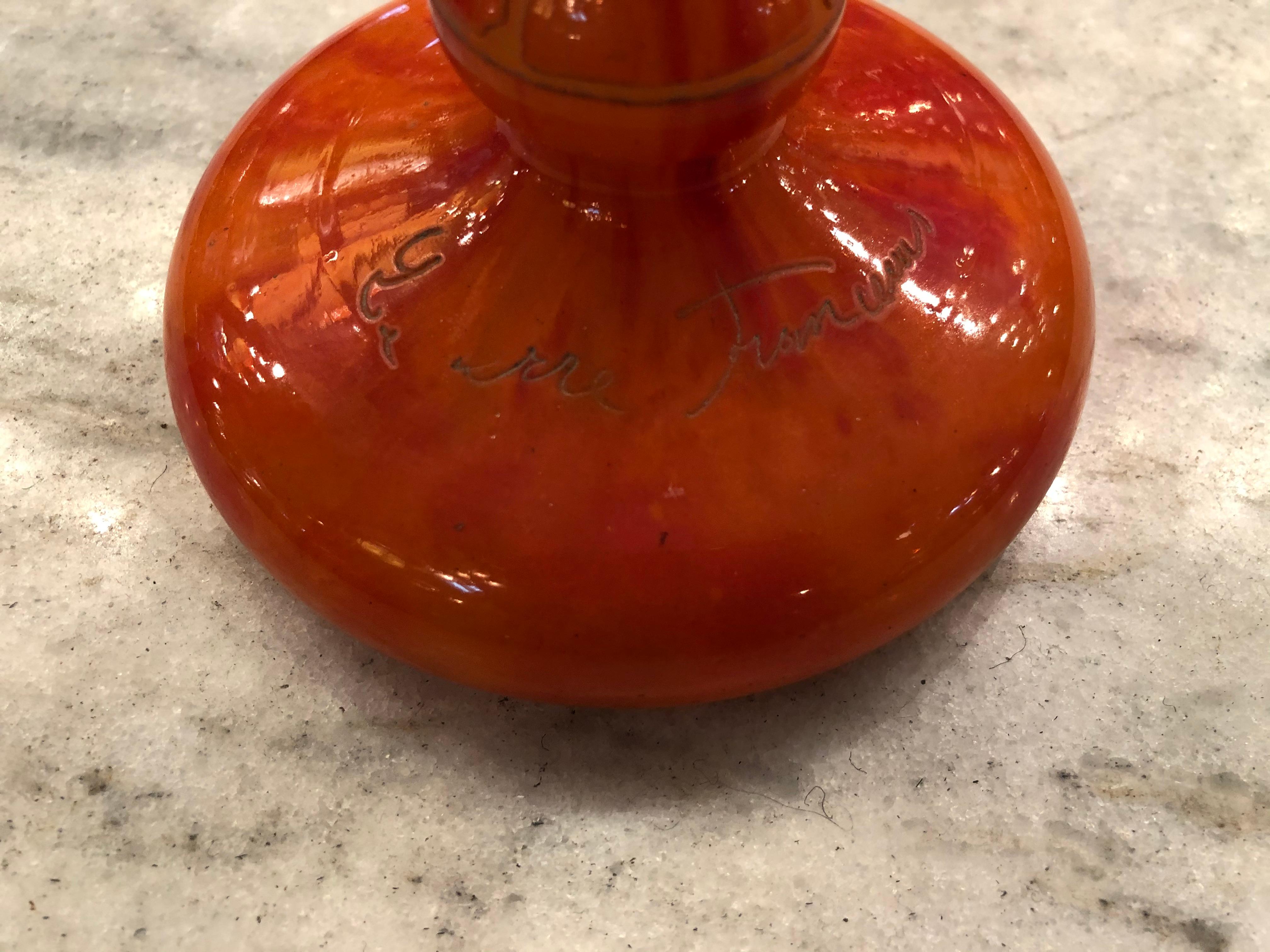 Vaso, Segno: Le Verre Francais ( Frênes), Stile: Art Nouveau, Liberty in vendita 12