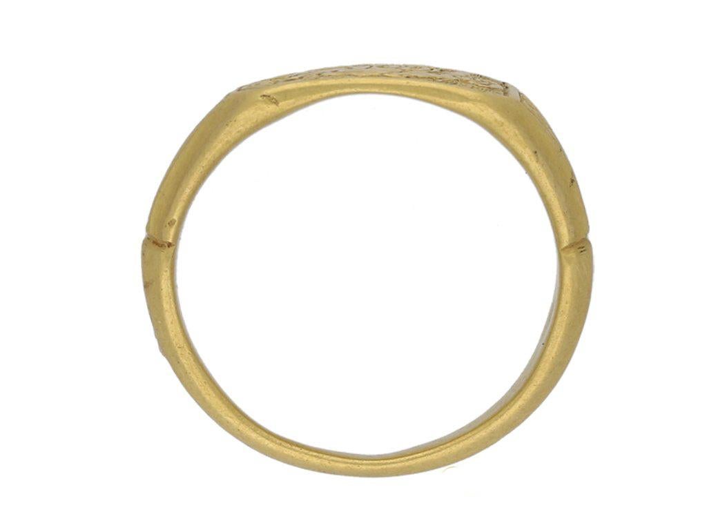 gold st christopher ring