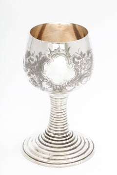 Medieval/15th Century-Style Continental Silver '.800' Roemer/ Rummer Goblet