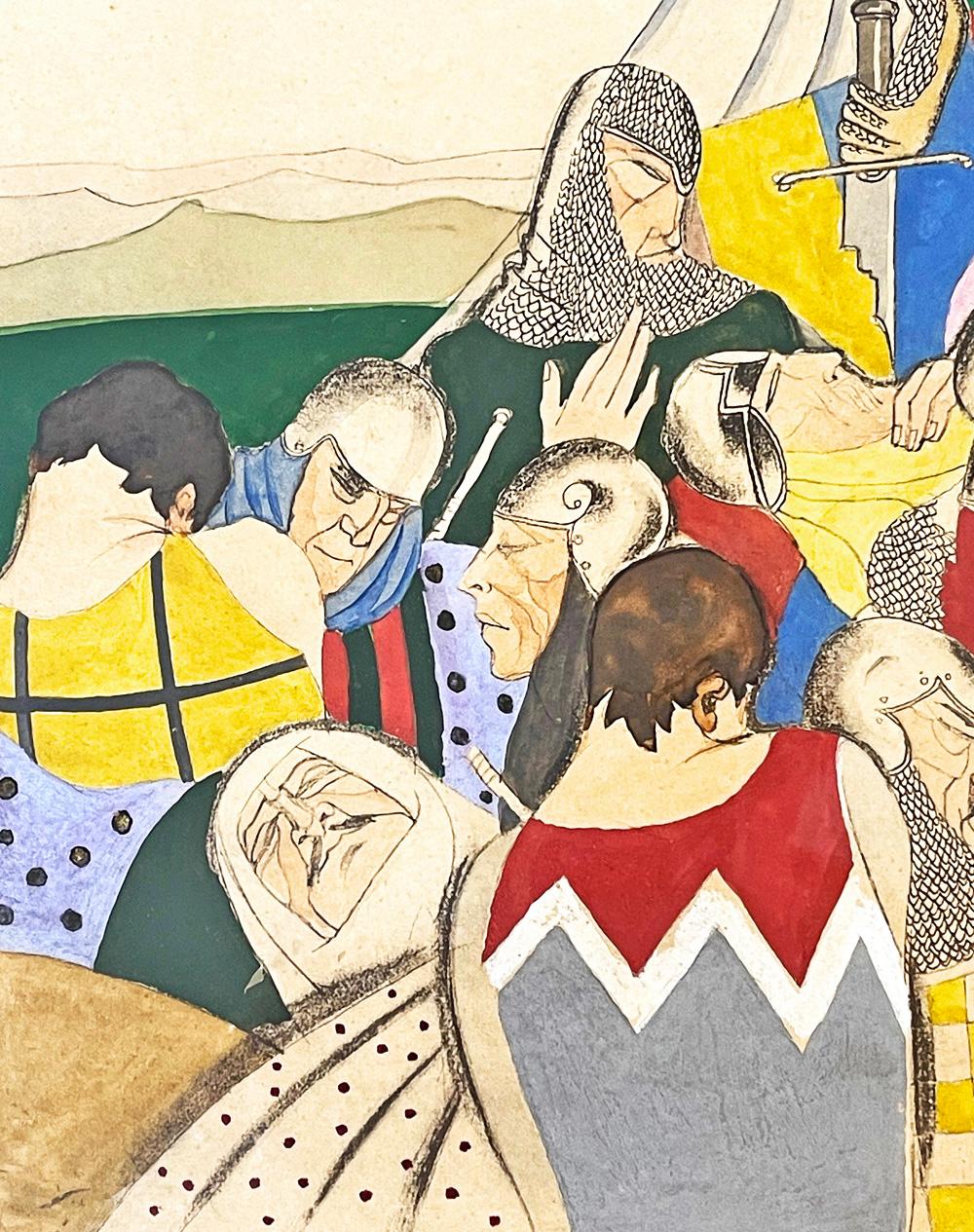 medieval battle painting