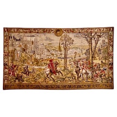 Medieval Brussels "Hunts of Maximilian" Belgian Jacquard Wall Tapestry
