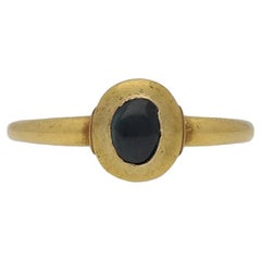 Medieval Cabochon Sapphire Ring, circa 13th-14th Century