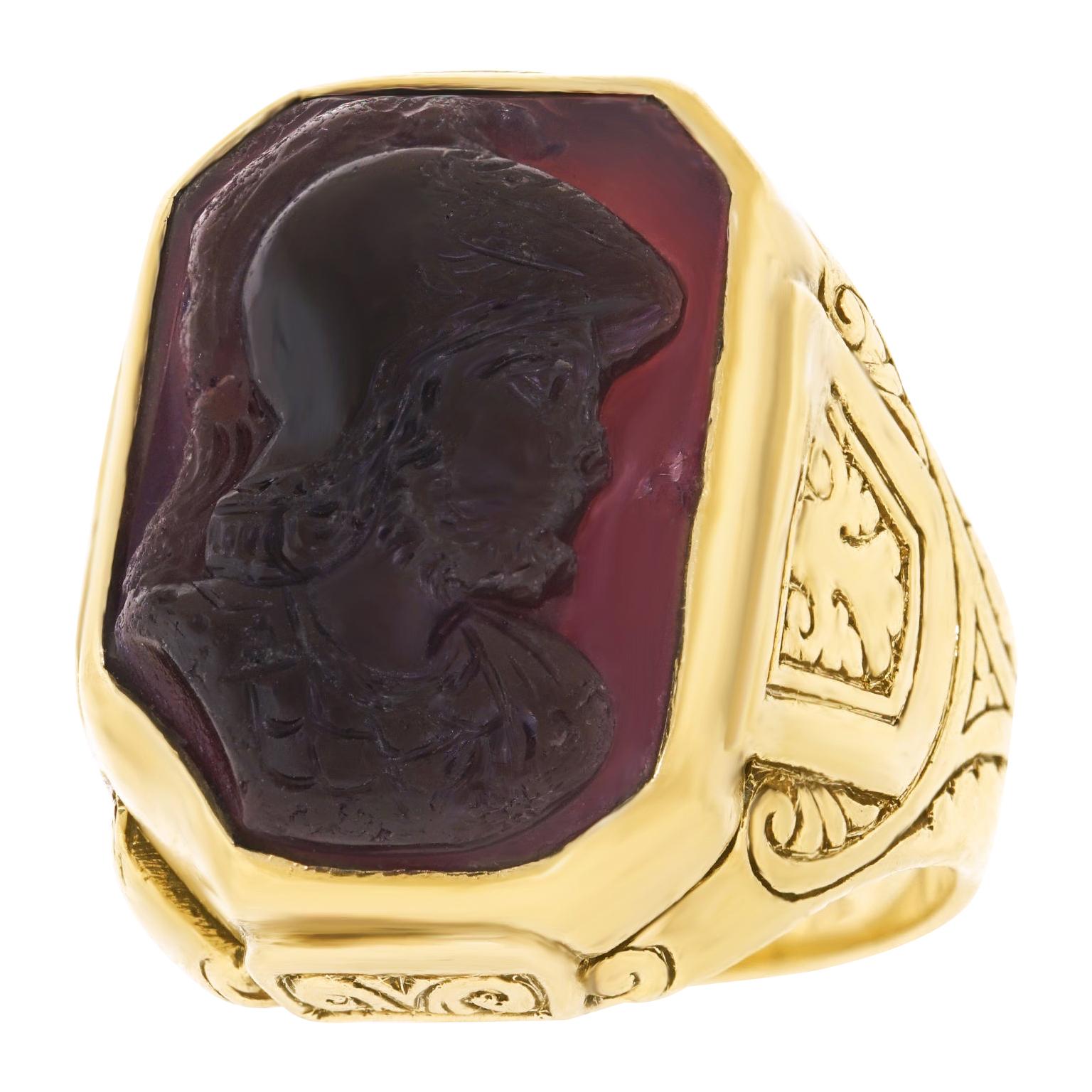 Medieval Carnelian Cameo-Set Georgian Ring