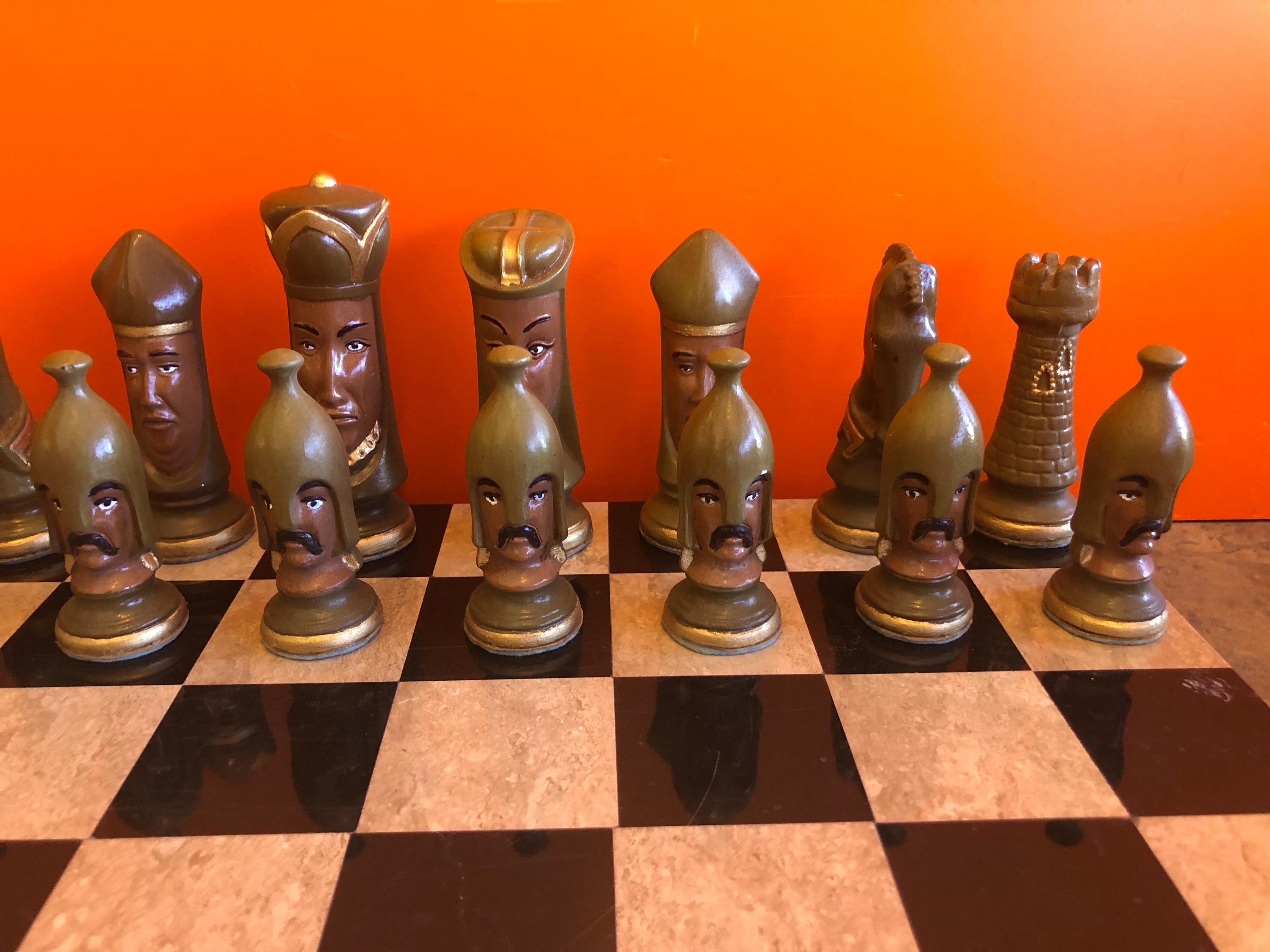 Medieval Chess Set by Duncan on Onyx Board 2