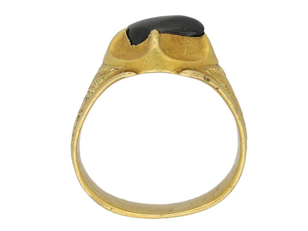 Mittelalterlicher Posy-Ring, Herzogin von Lancaster, Saphir Gold im Zustand „Gut“ im Angebot in London, GB