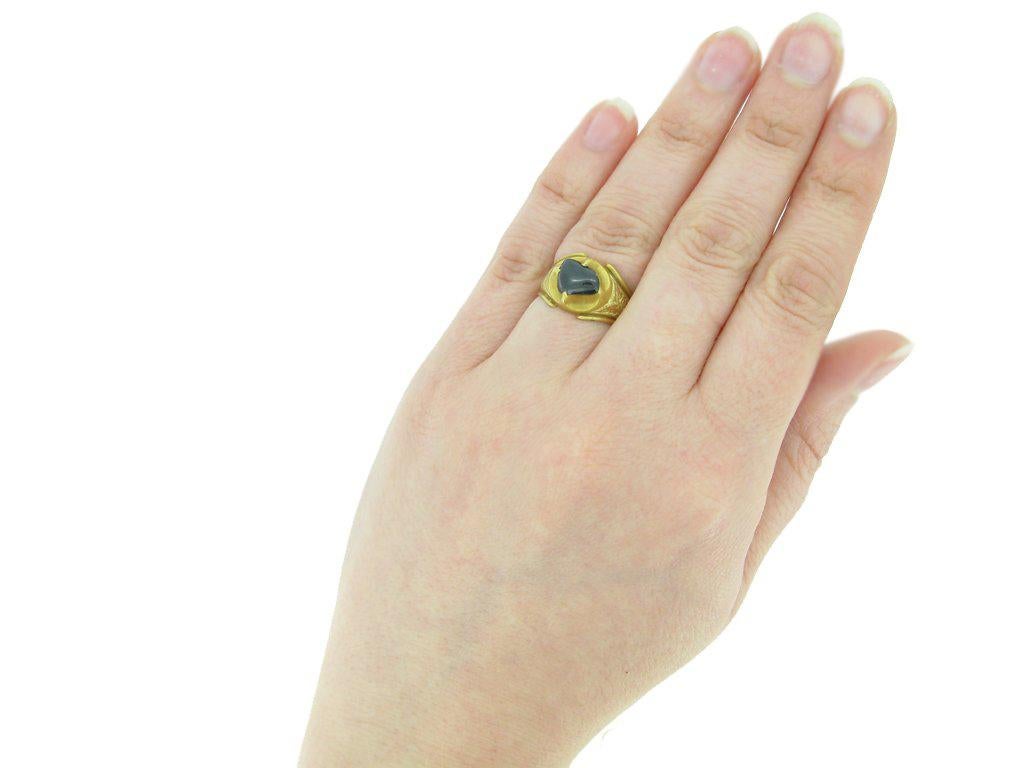 Medieval Duchess of Lancaster Sapphire Gold Posy Ring In Good Condition For Sale In London, GB