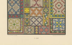 Medieval Floor Tile Patterns – Middle Ages Decorative Motifs, Plate XLV, c.1869
