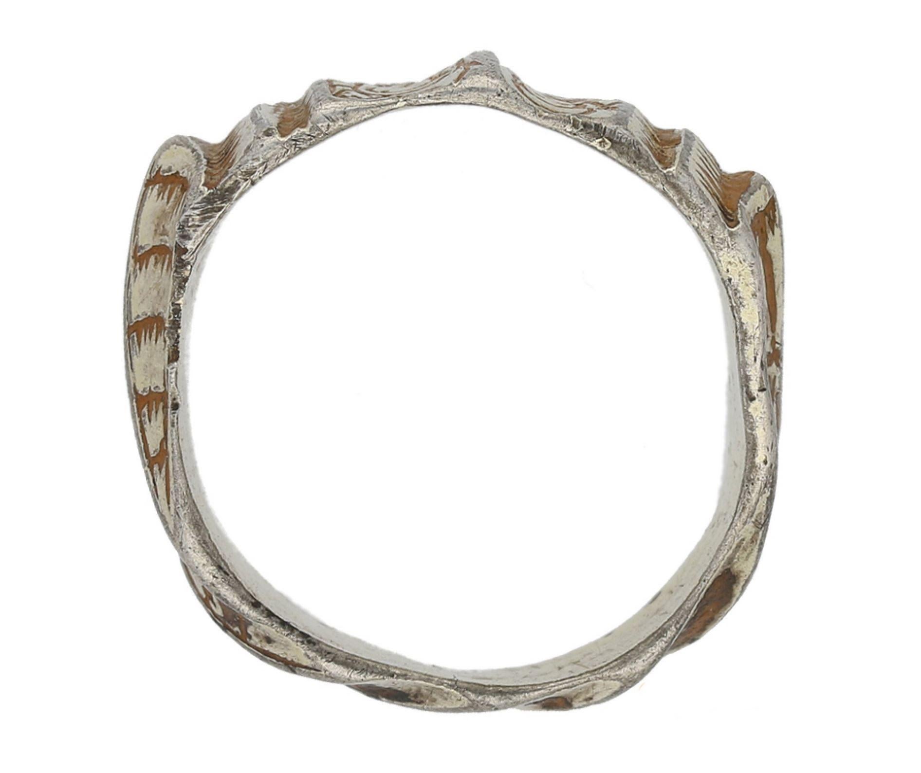 Men's Medieval gilt iconographic saints ring, circa 15th century. For Sale
