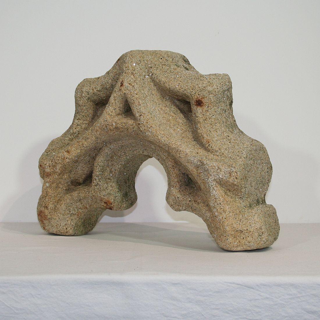 Hand-Carved Medieval Gothic French Carved Stone Architectural Fragment