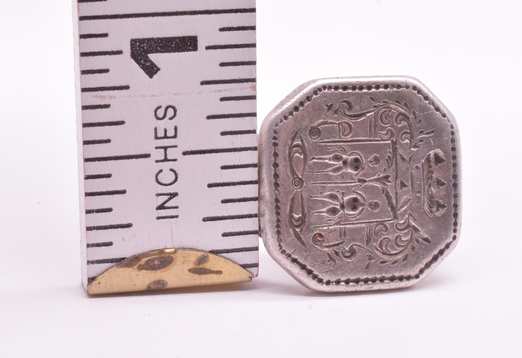 Medieval Heraldic Silber Pictorial Siegelring Größe 12 5